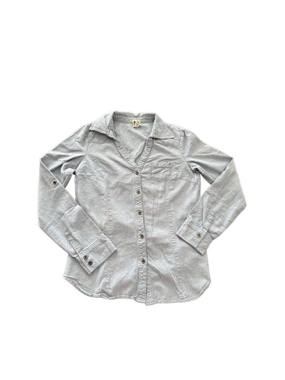 Girl Krazy kids chambray Long sleeve shirt size S